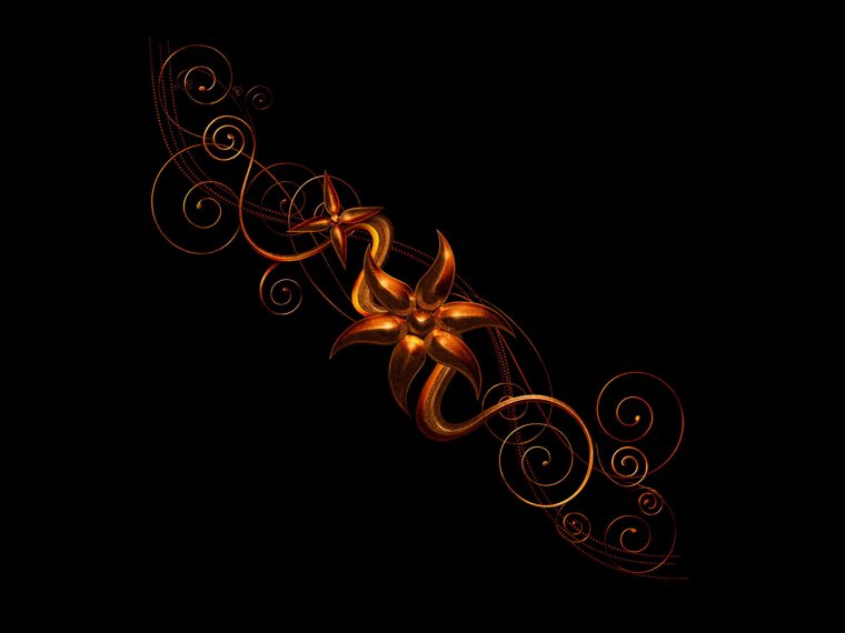 Золото на черном фоне