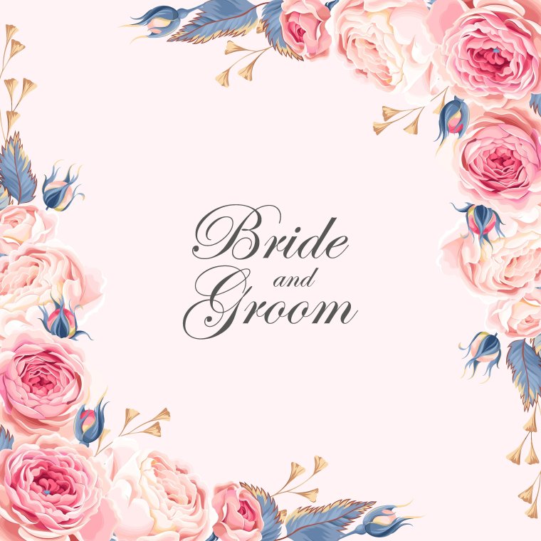 Геометрическая рамка для свадебных приглашений