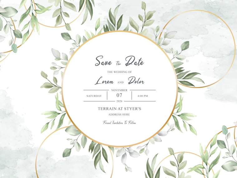 Векторные приглашения на свадьбу