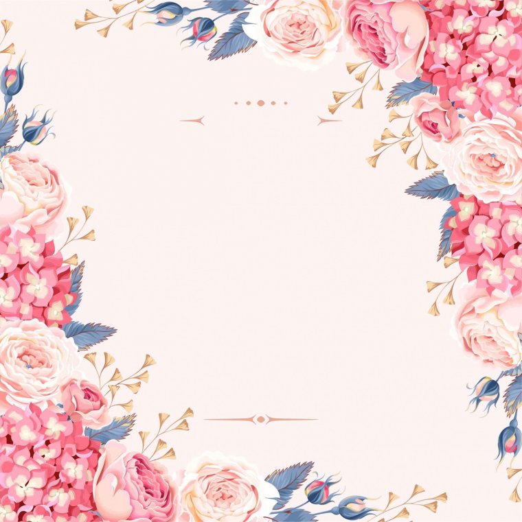 Цветочный фон для пригласительных