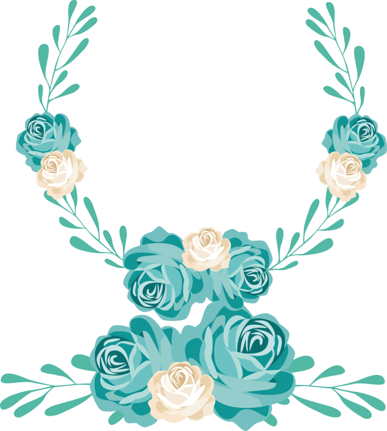 Синие цветы для пригласительных