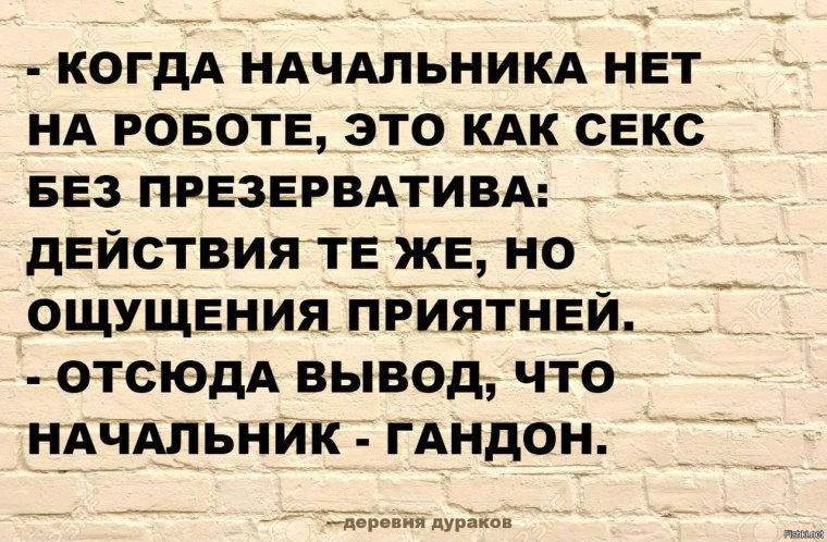 Вывод начальник гандон