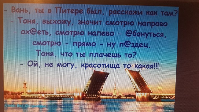 Смешные цитаты про Питер