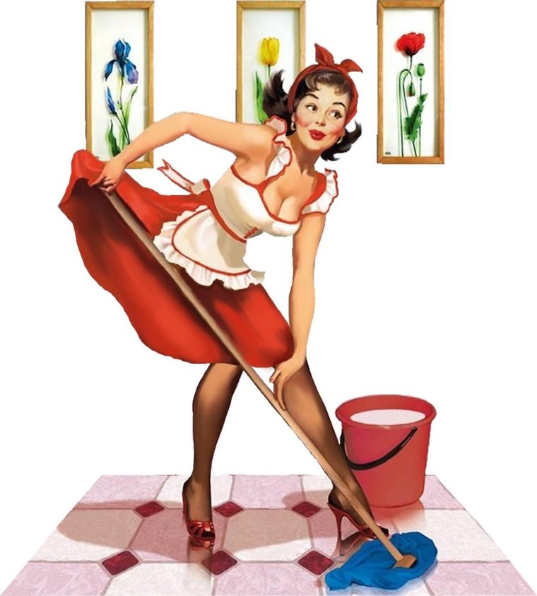 Женщина с пылесосом