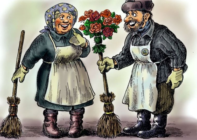 Швабра карикатура