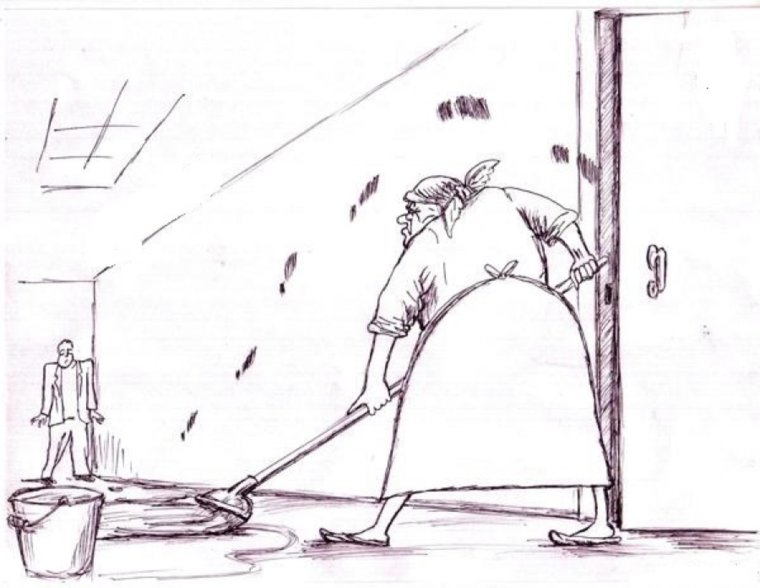 Уборщики карикатуры