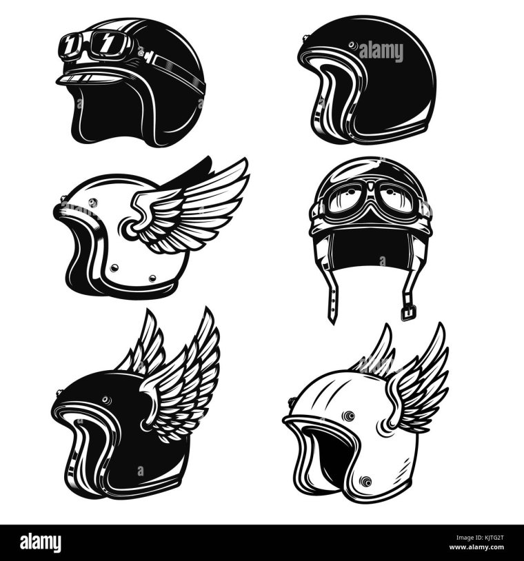 Байкерский шлем вектор