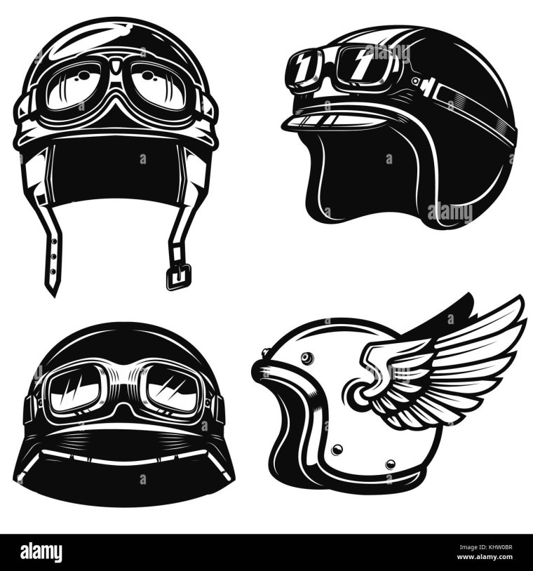 Байкерский шлем вектор