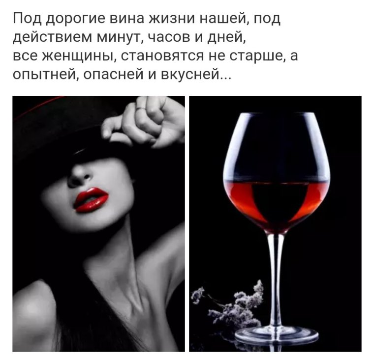 Девушка пьет вино гифка