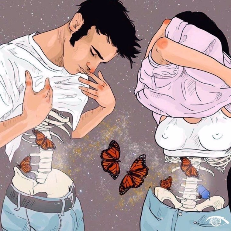 Бабочки в животе от любви