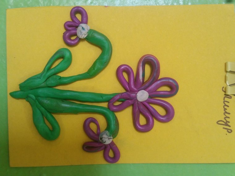 Поделки из пластилина цветы