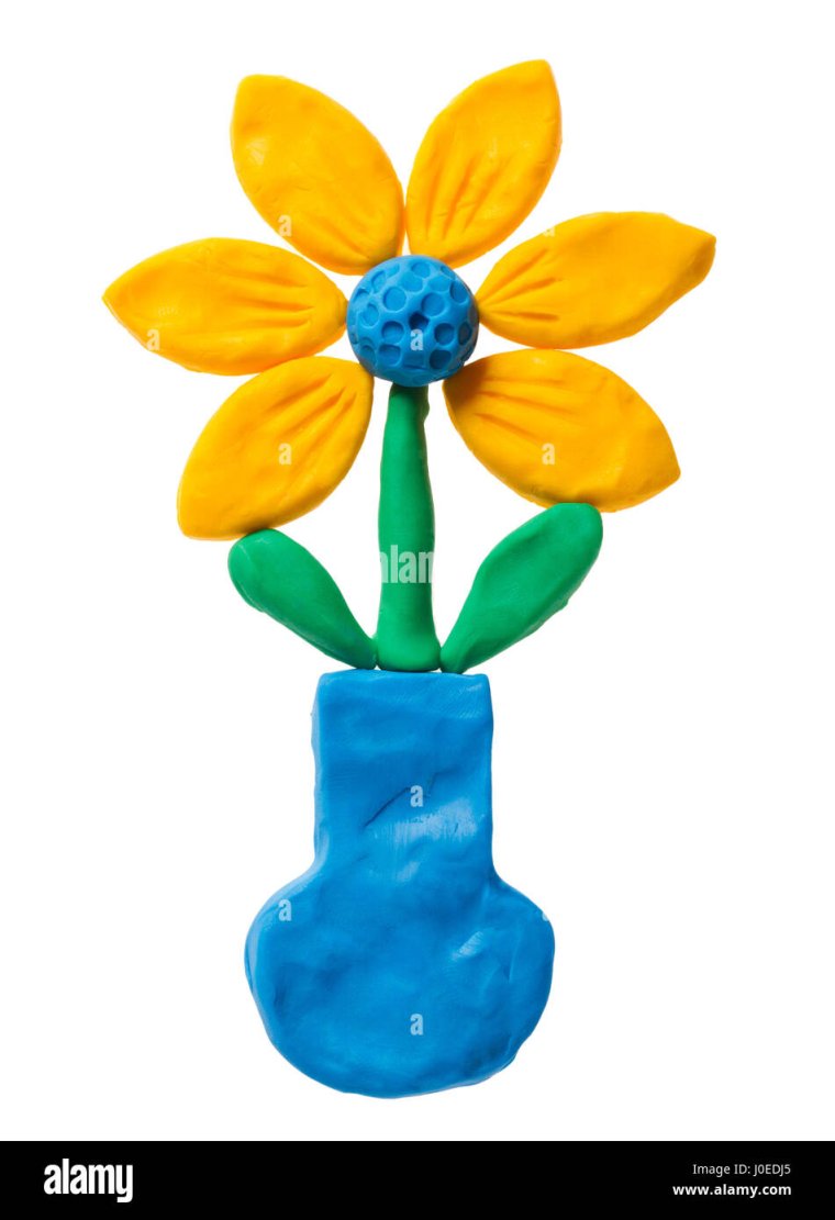 Цветы из пластилина