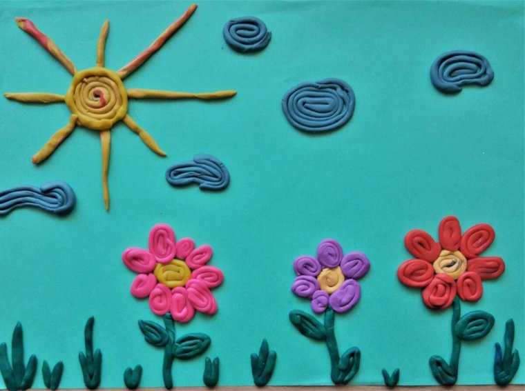 Лепка Цветик семицветик средняя группа Колдина