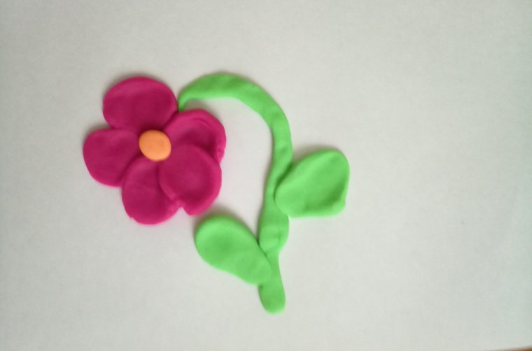 Лепка цветы для мамы
