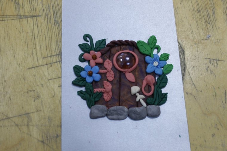 Лепка ваза с цветами