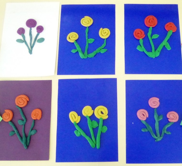 Лепка комнатные растения в средней группе