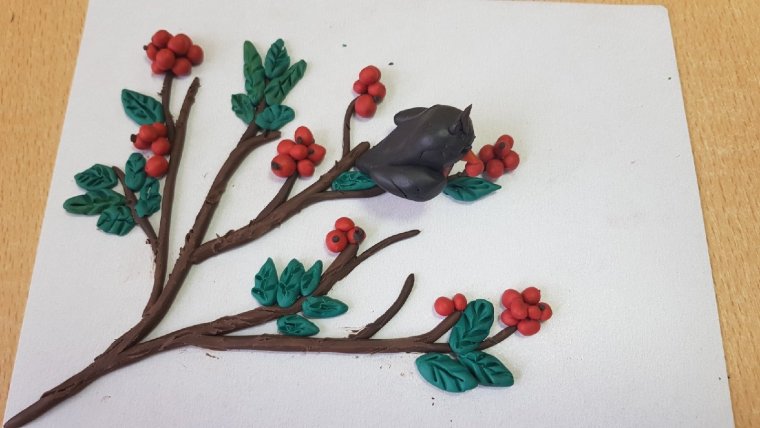 Цветочная Поляна из пластилина