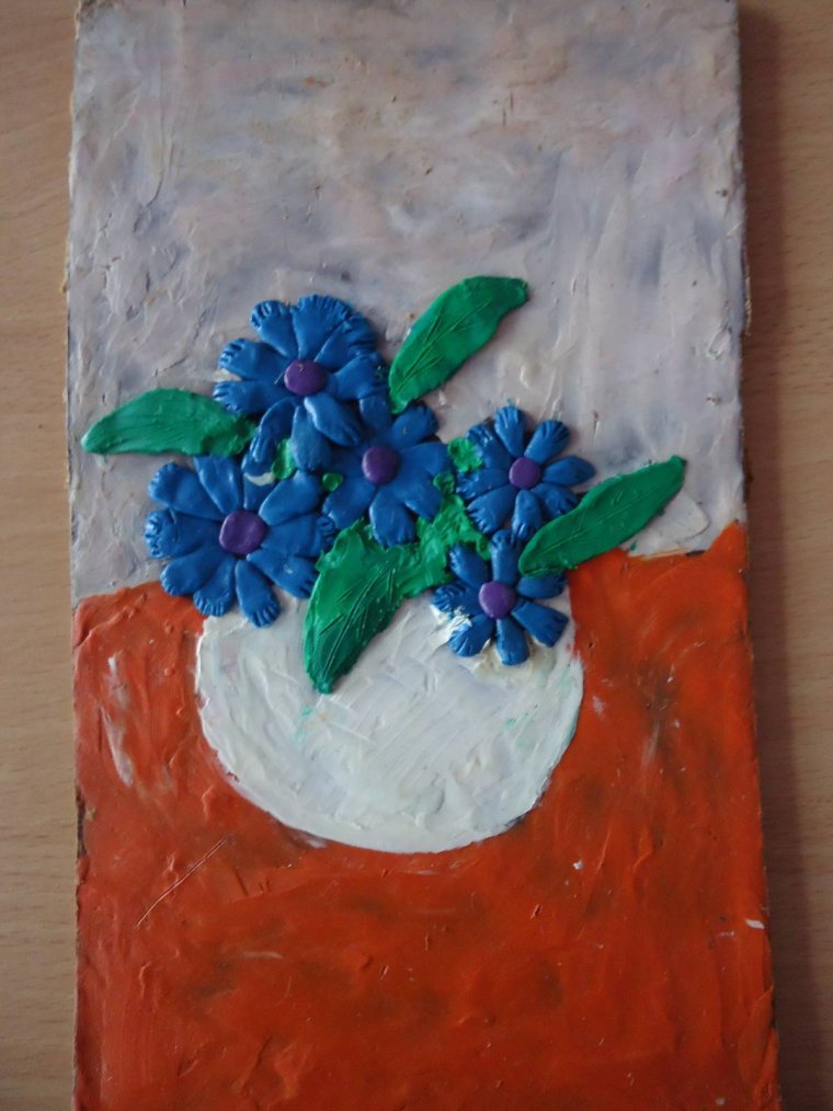 Пластилинография платье для мамы подготовительная группа