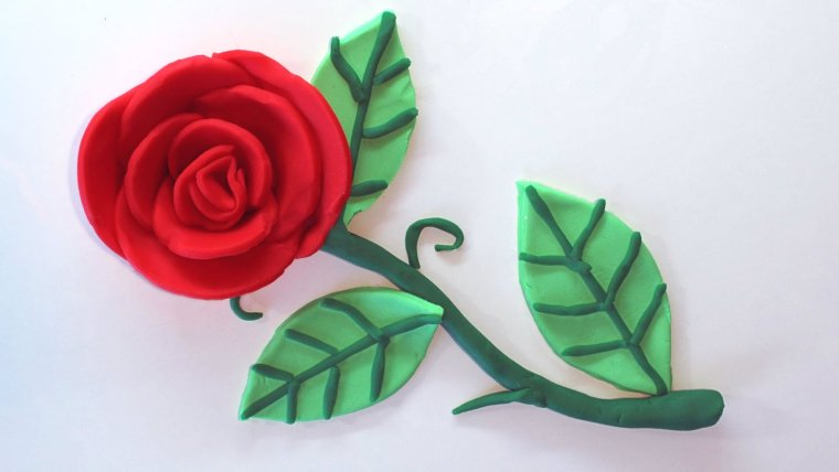 ПЛАСТИЛИНОВЫЙ цветок на прозрачном фоне