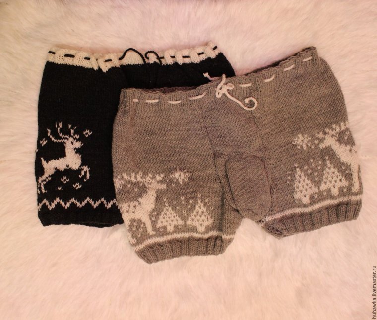 Вязаные мужские трусы