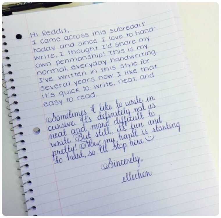 Красивый почерк на английском