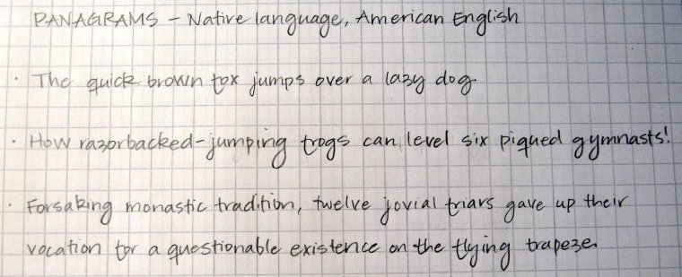 Красивый американский почерк