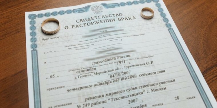 Свидетельство о разводе