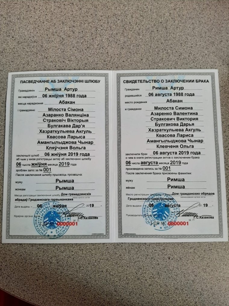 Свидетельство о расторжении брака