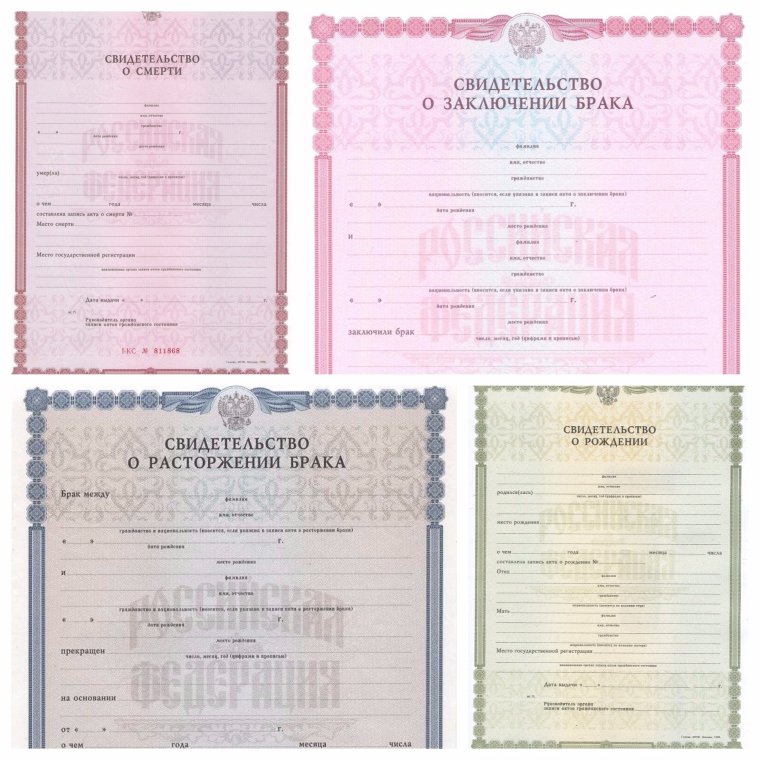 Как выглядит документ о заключении брака