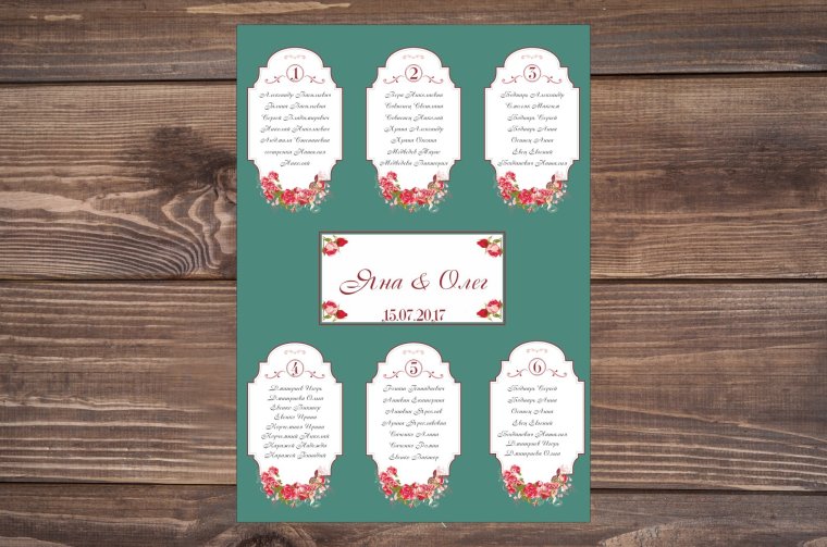 Рассадка по столам