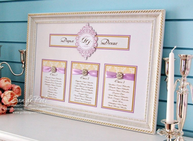 План рассадки гостей золотой