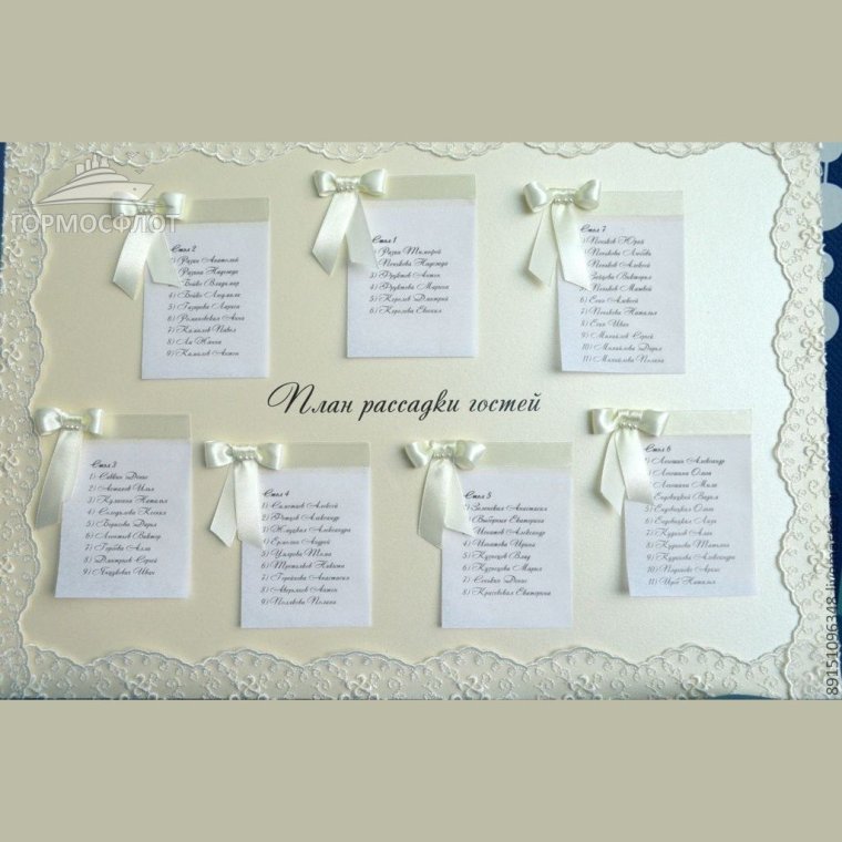 Рассадка гостей плакат