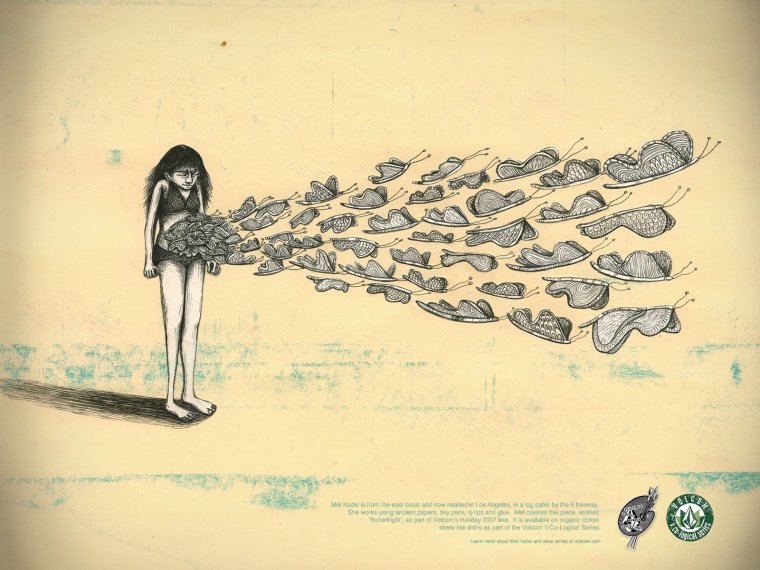 Бабочки ы животе