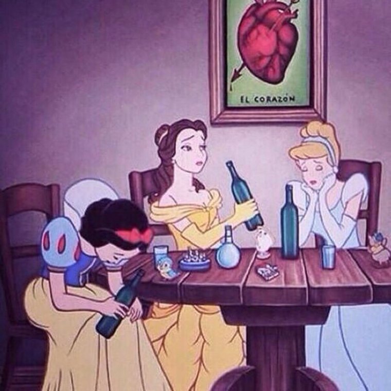 Пьющие принцессы Диснея