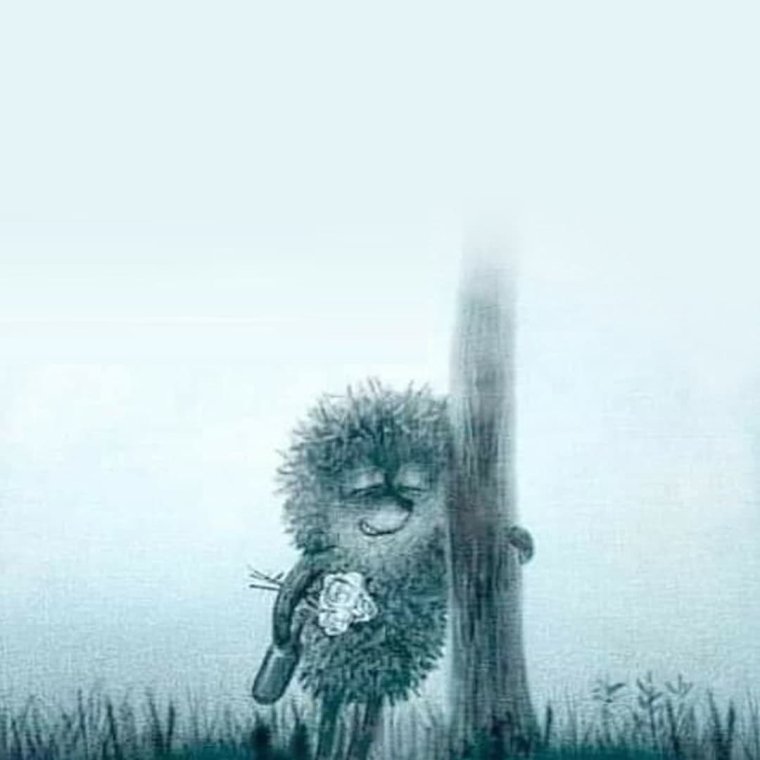 Ёжик в тумане с надписями