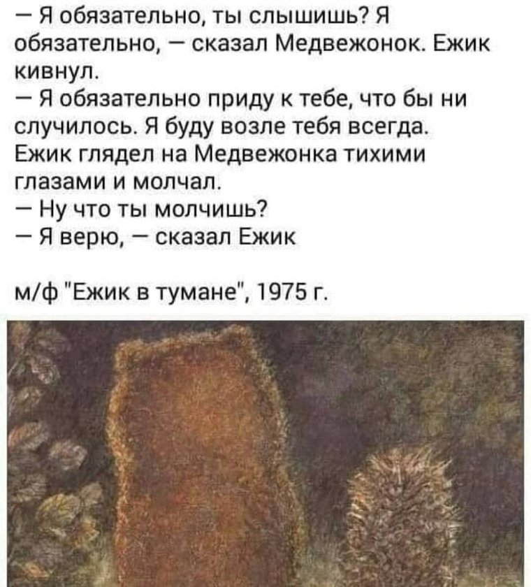 Медведь и Ежик цитаты
