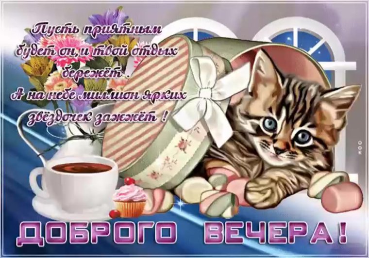 Красивые поздравления с добрым вечером