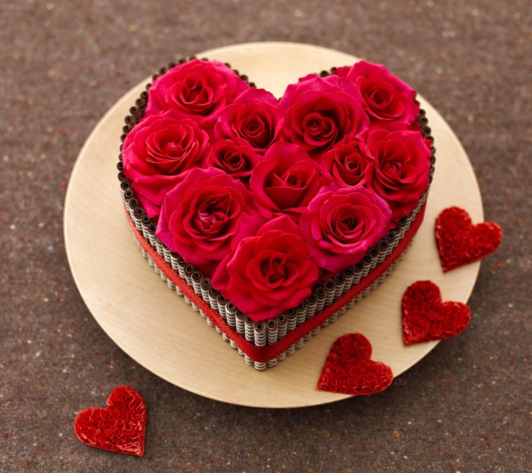 Цветы в виде сердца