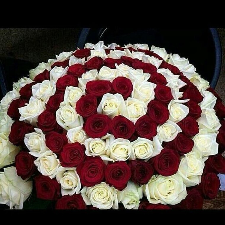 Красивый букет из 101 розы