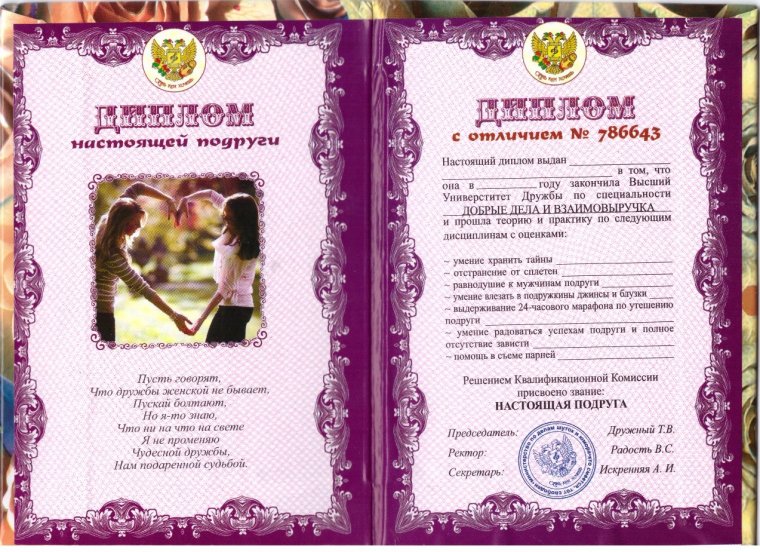 Диплом принцессы