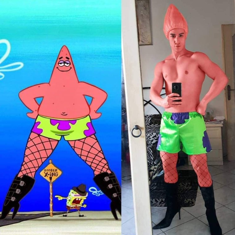 Косплей Патрик из Спанч Боба