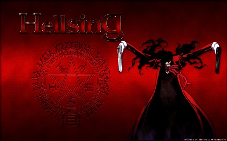 Хеллсинг&Алукард&птица Гермес