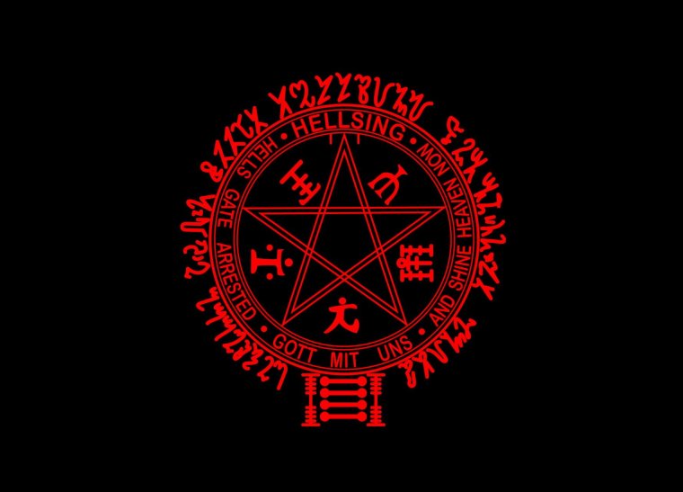 Аниме Хеллсинг пентаграмма