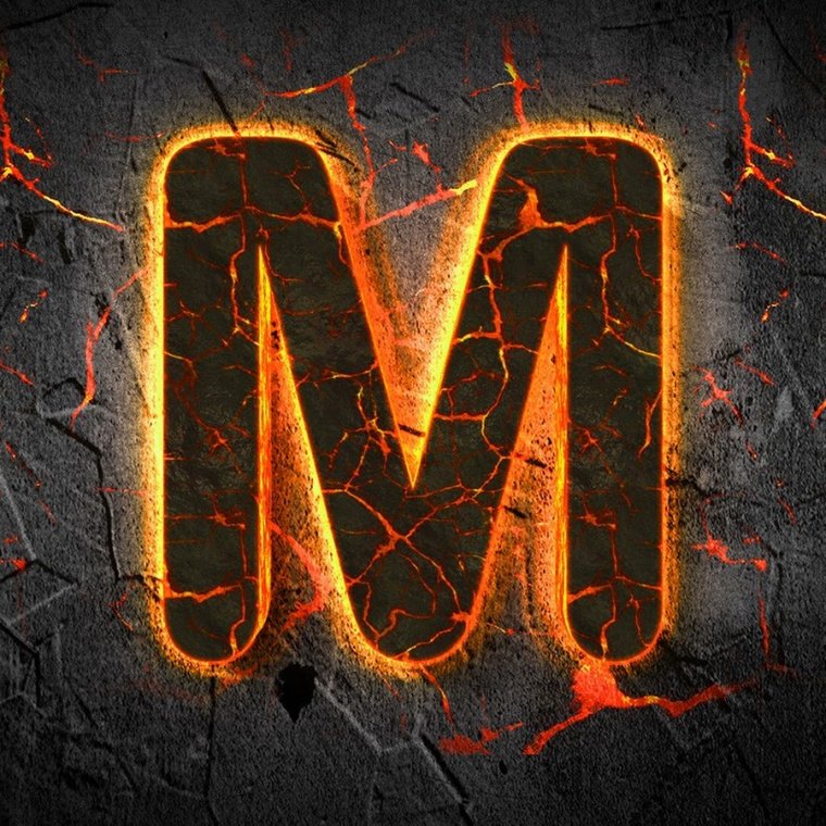 Буква м на фоне