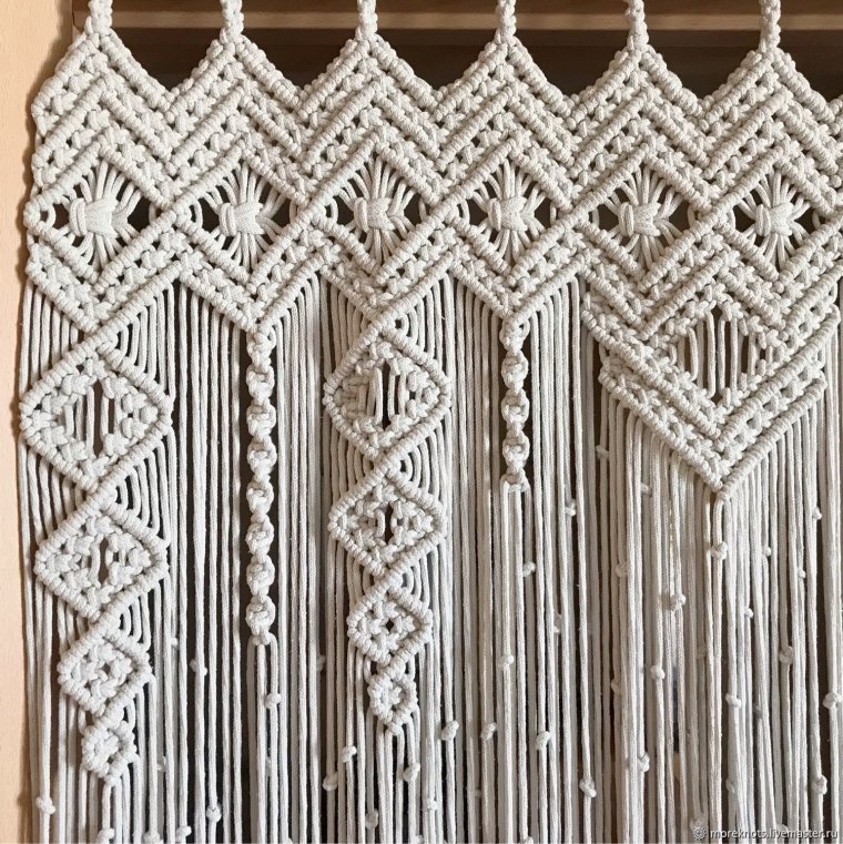 Макраме штора на дверной проем