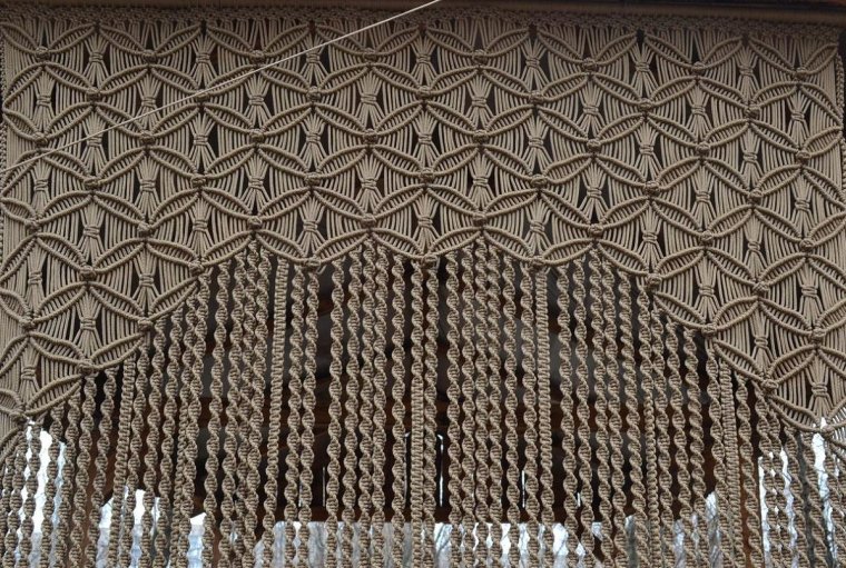 Шторы плетеные макраме