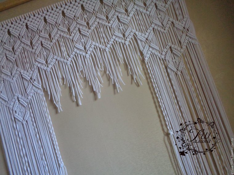 Штора макраме на окно