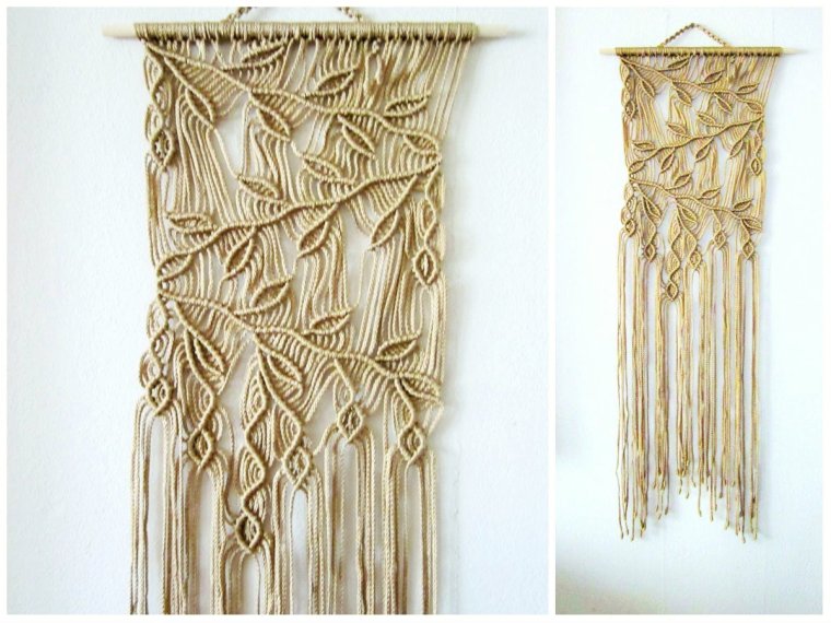 Плетеное панно на стену
