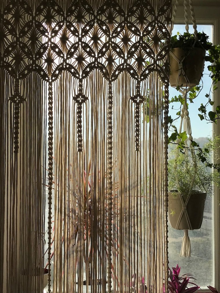 Шторы макраме