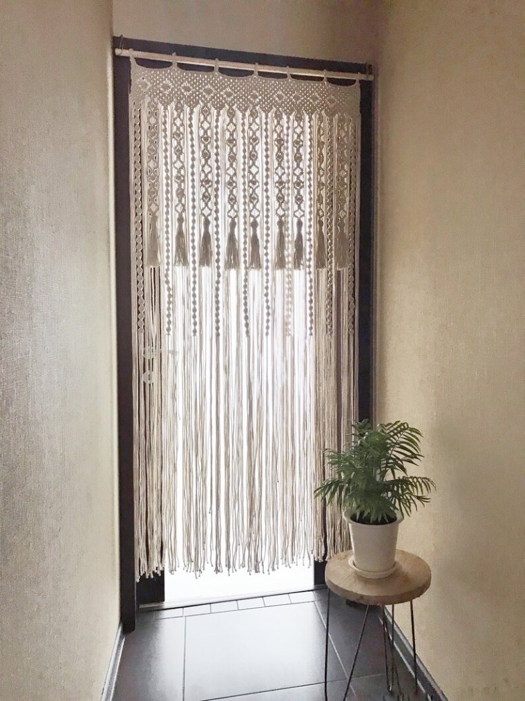 Макраме шторы на лоджию